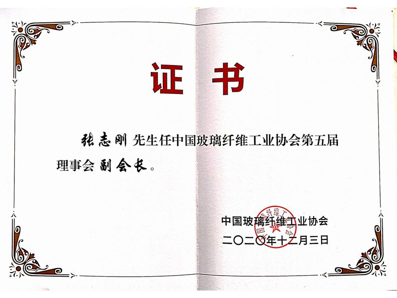 2020年中国玻璃纤维工业协会第五届理事会副会长